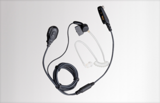 Skrytá dvojdielna hovorová súprava (čierna) s transparentným zvukovodom